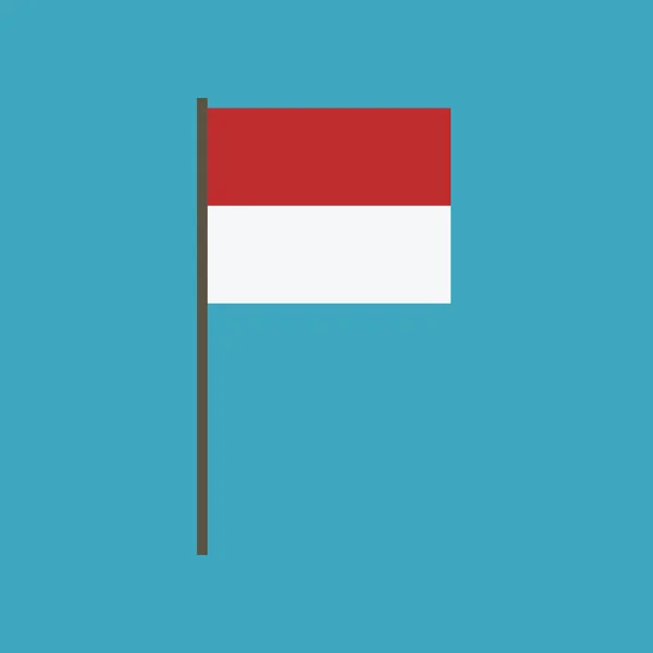 Μονακό Εικονίδιο Σημαίας Επίπεδη Σχεδίαση Ημέρα Ανεξαρτησίας Εθνική Ημέρα Διακοπές — Διανυσματικό Αρχείο
