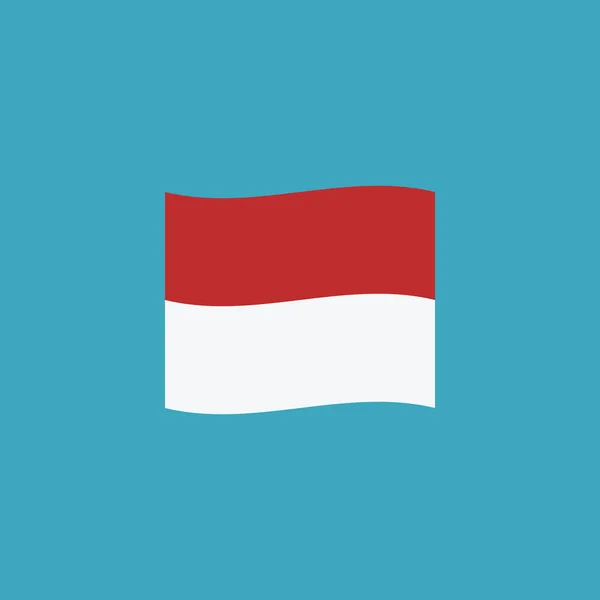 Icono Bandera Mónaco Diseño Plano Día Independencia Concepto Día Fiesta — Vector de stock