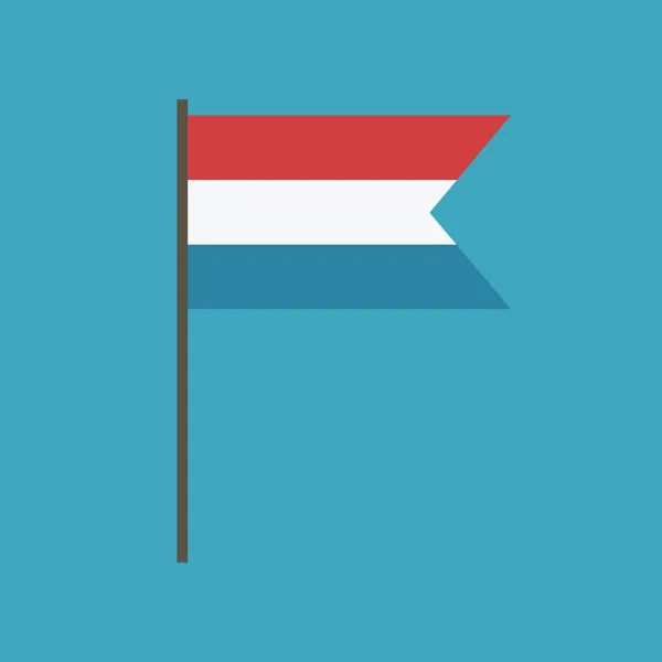 Luxemburg Vlagpictogram Platte Ontwerp Independence Day Nationale Dag Concept Vakantie — Stockvector