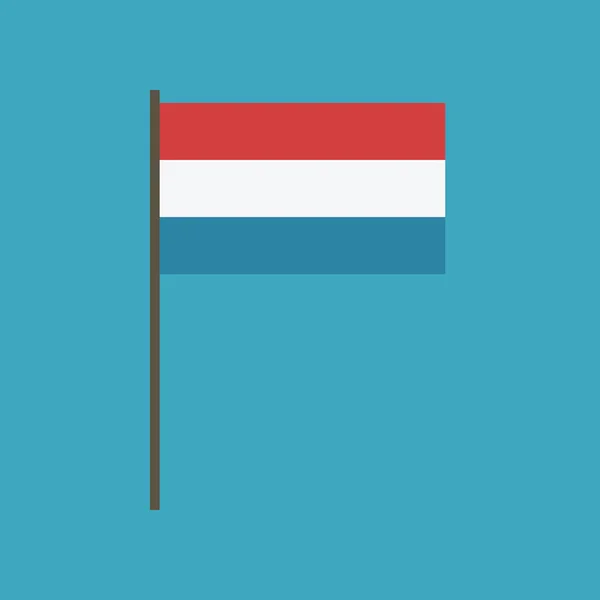 Luxemburg Vlagpictogram Platte Ontwerp Independence Day Nationale Dag Concept Vakantie — Stockvector