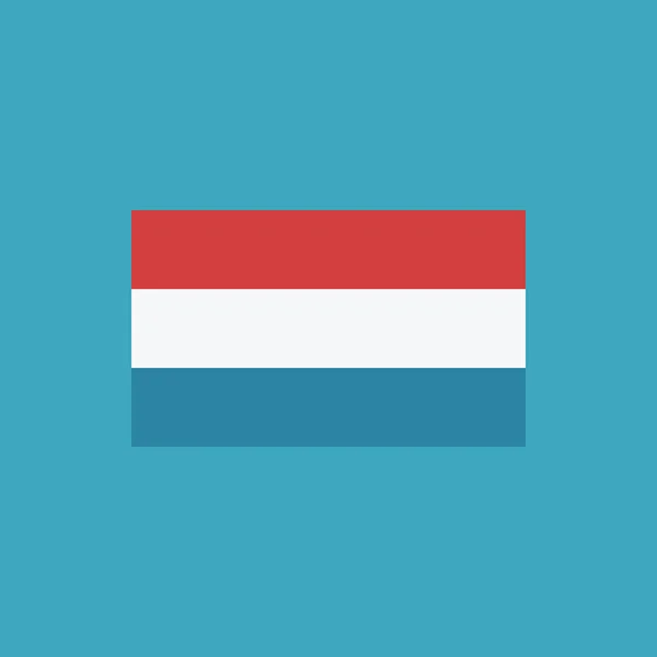 Luxemburg Vlagpictogram Platte Ontwerp Independence Day Nationale Dag Concept Vakantie — Stockvector