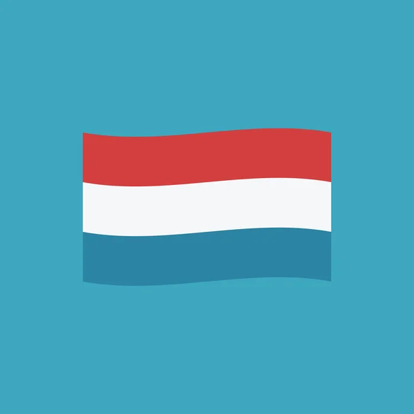 Luxemburg Vlagpictogram Platte Ontwerp Independence Day Nationale Dag Concept Vakantie — Stockvector