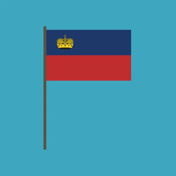 Liechtenstein Fahnensymbol Flacher Ausführung Unabhängigkeitstag Oder Nationalfeiertag Konzept — Stockvektor