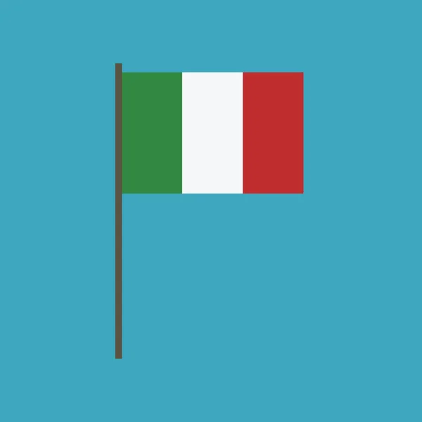 Значок Флага Италии Плоском Дизайне День Независимости Праздничная Концепция Национального — стоковый вектор