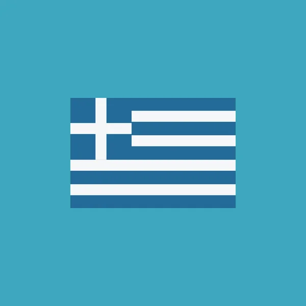 Flaga Grecja Ikona Płaska Dzień Niepodległości Lub Narodowy Dzień Wakacje — Wektor stockowy