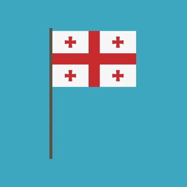 Georgien Flagge Flachem Design Unabhängigkeitstag Oder Nationalfeiertag Konzept — Stockvektor