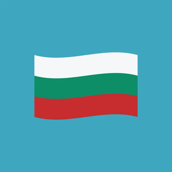 Bulgaria Flag Icon Flat Design Independence Day National Day Holiday — Stock Vector