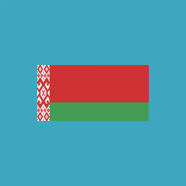 白俄罗斯国旗图标在平面设计 独立日或国庆节假期概念 — 图库矢量图片