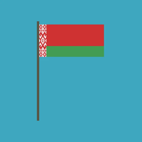 Icône Drapeau Biélorussie Dans Design Plat Fête Indépendance Concept Fête — Image vectorielle