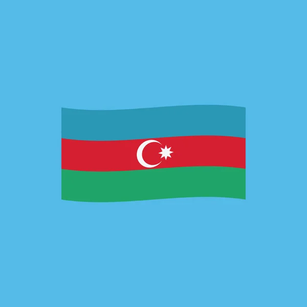 Icono Bandera Azerbaiyán Diseño Plano Día Independencia Concepto Día Fiesta — Archivo Imágenes Vectoriales