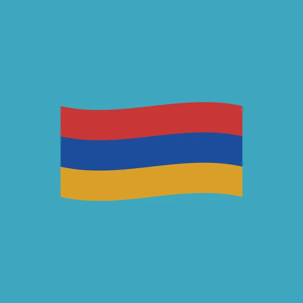 Icono Bandera Armenia Diseño Plano Día Independencia Concepto Día Fiesta — Archivo Imágenes Vectoriales