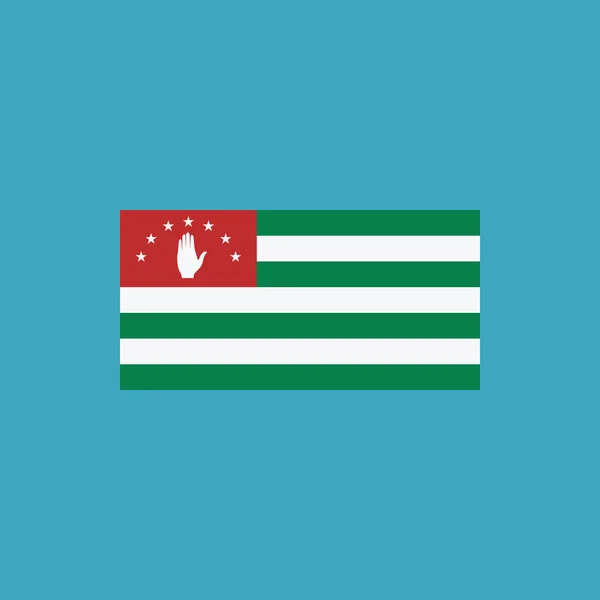 Значок Флага Абхазии Плоском Дизайне День Независимости Праздничная Концепция Национального — стоковый вектор