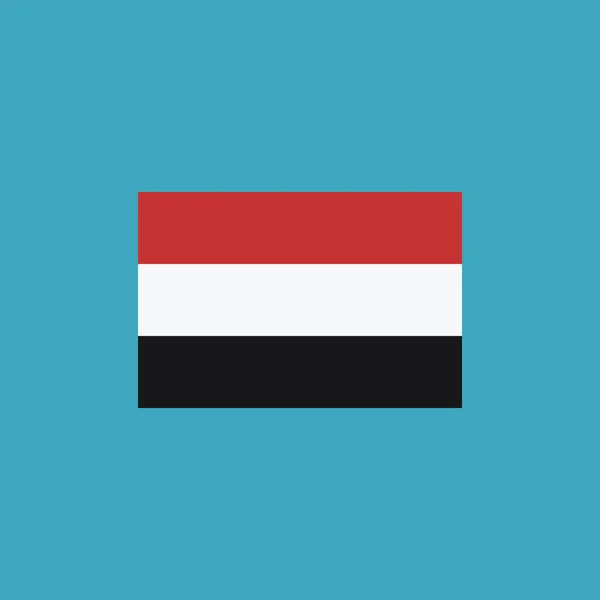 フラットなデザインでイエメンの旗のアイコン 独立記念日や国立の日ホリデイ コンセプト — ストックベクタ
