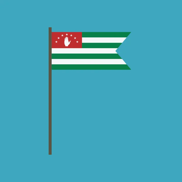 Ikon Bendera Abkhazia Dalam Desain Datar Hari Kemerdekaan Atau Hari - Stok Vektor