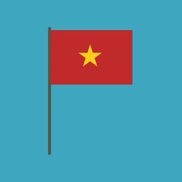 Vietnam Flaggikonen Platt Design Självständighetsdagen Eller National Dag Semester Konceptet — Stock vektor