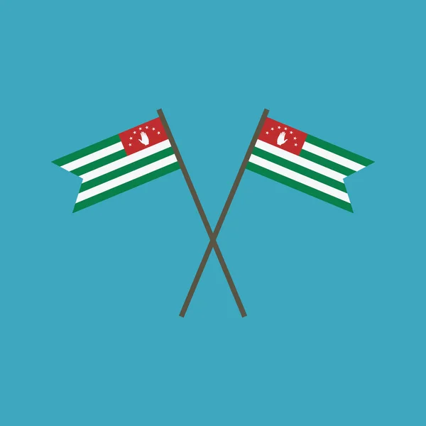 Ikona Příznaku Abcházie Plochý Design Den Nezávislosti Nebo Národní Den — Stockový vektor