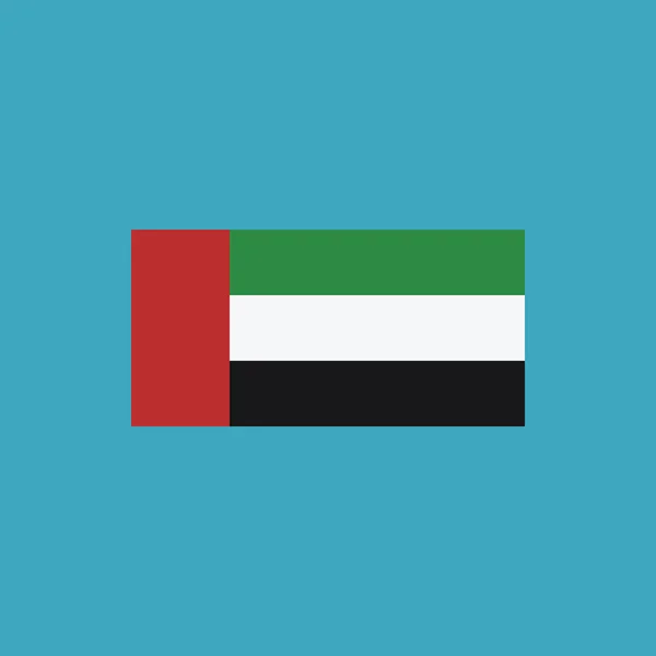 Ícone Bandeira Dos Emirados Árabes Unidos Design Plano Dia Independência — Vetor de Stock