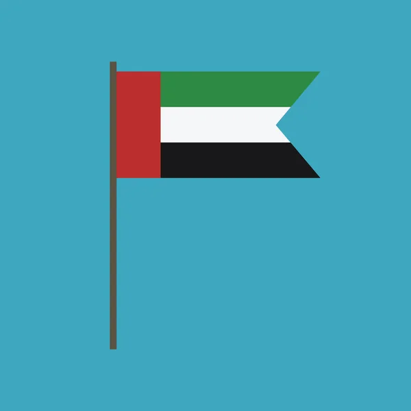 Vereinigte Arabische Emirate Flagge Symbol Flachem Design Unabhängigkeitstag Oder Nationalfeiertag — Stockvektor