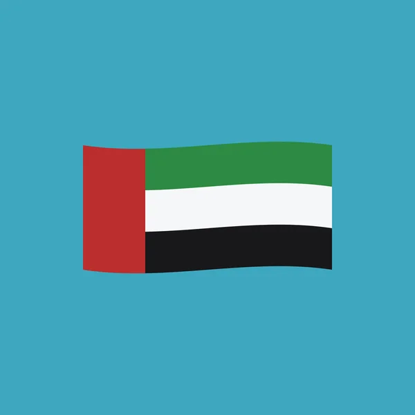 Ícone Bandeira Dos Emirados Árabes Unidos Design Plano Dia Independência — Vetor de Stock
