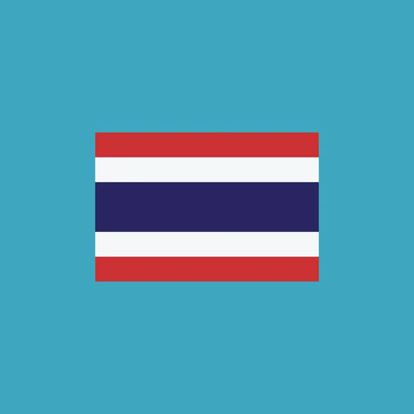 Thailand Vlagpictogram Platte Ontwerp Independence Day Nationale Dag Concept Vakantie — Stockvector
