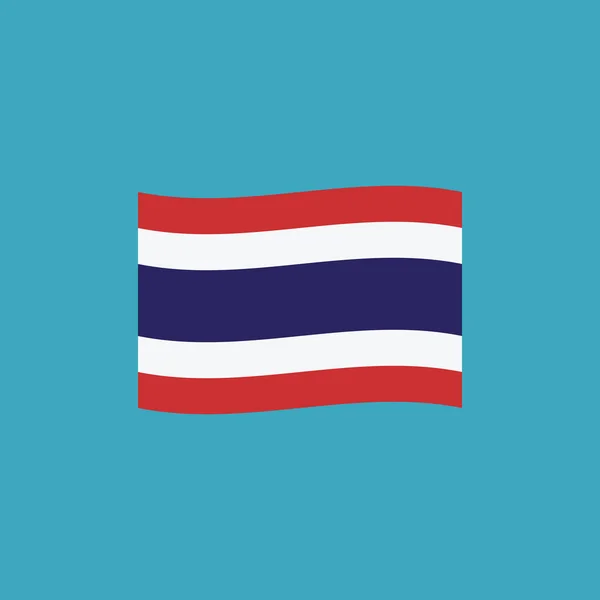 Thailand Vlagpictogram Platte Ontwerp Independence Day Nationale Dag Concept Vakantie — Stockvector