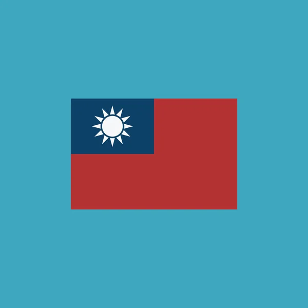 Ícone Bandeira Taiwan Design Plano Dia Independência Conceito Feriado Nacional —  Vetores de Stock