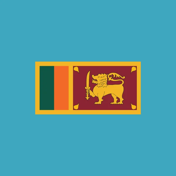 Ícone Bandeira Sri Lanka Design Plano Dia Independência Conceito Feriado — Vetor de Stock