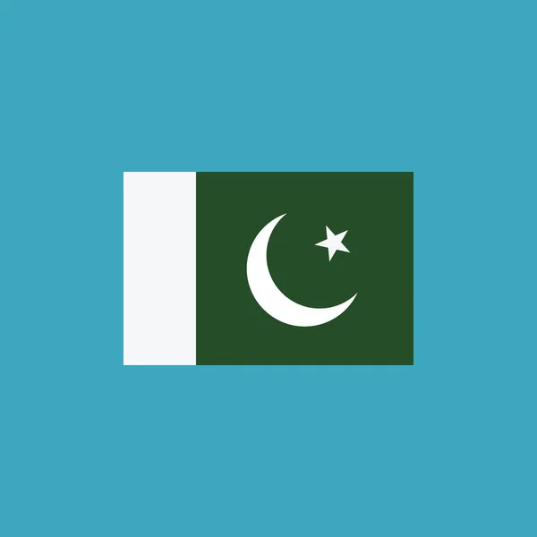Значок Флага Пакистана Плоском Дизайне День Независимости Праздничная Концепция Национального — стоковый вектор