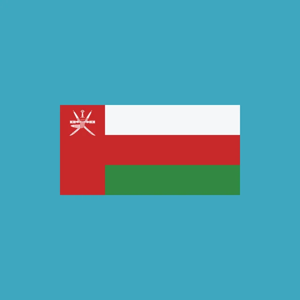 Bandera Omán Icono Diseño Plano Día Independencia Concepto Día Fiesta — Vector de stock
