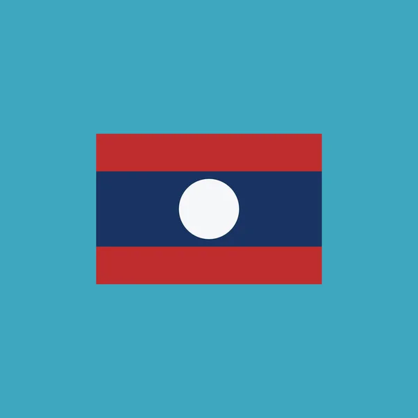 Laos Düz Tasarım Simgesinde Bayrak Bağımsızlık Günü Ulusal Gün Tatil — Stok Vektör