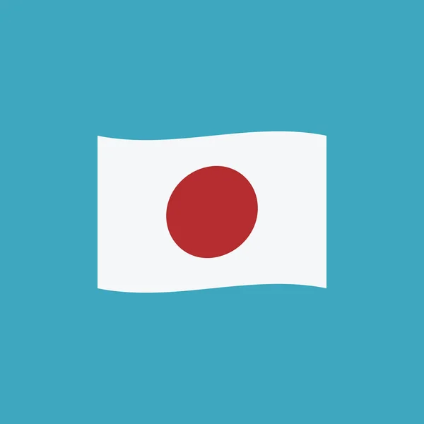 Japonia Flaga Ikona Płaska Dzień Niepodległości Lub Narodowy Dzień Wakacje — Wektor stockowy