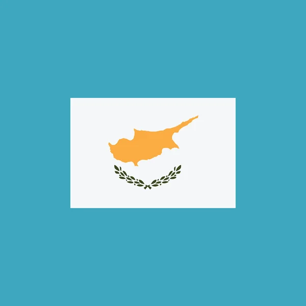 Cyprus Vlagpictogram Platte Ontwerp Independence Day Nationale Dag Concept Vakantie — Stockvector