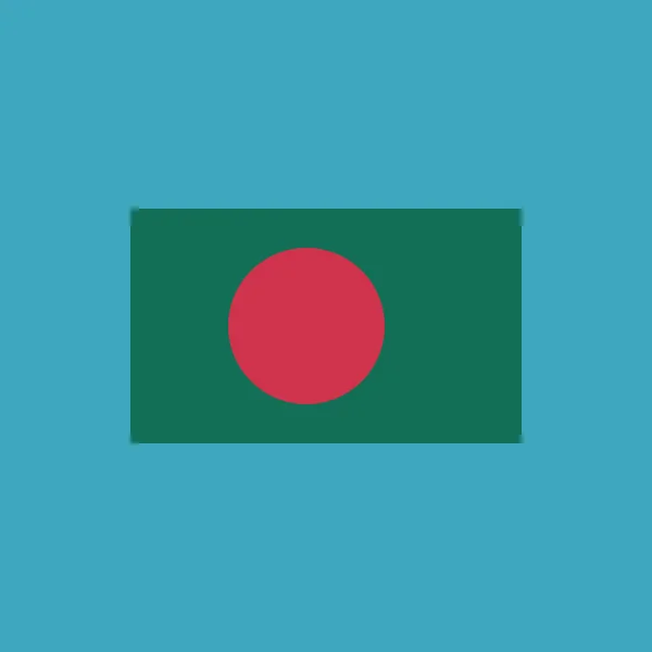 Bandera Bangladesh Icono Diseño Plano Día Independencia Concepto Día Fiesta — Archivo Imágenes Vectoriales