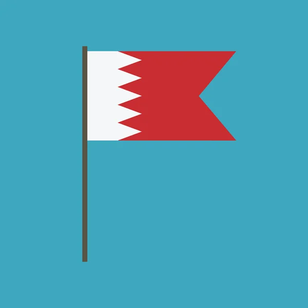 Bahreyn Bayrağı Simgesi Düz Tasarım Bağımsızlık Günü Ulusal Gün Tatil — Stok Vektör
