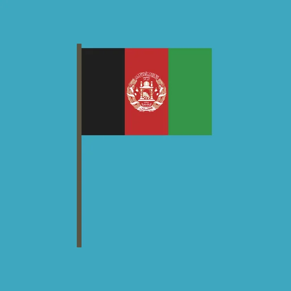Значок Флага Афганистана Плоской Конструкции День Независимости Праздничная Концепция Национального — стоковый вектор