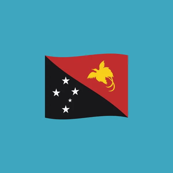 Papua Nová Guinea Ikona Příznaku Plochý Design Den Nezávislosti Nebo — Stockový vektor