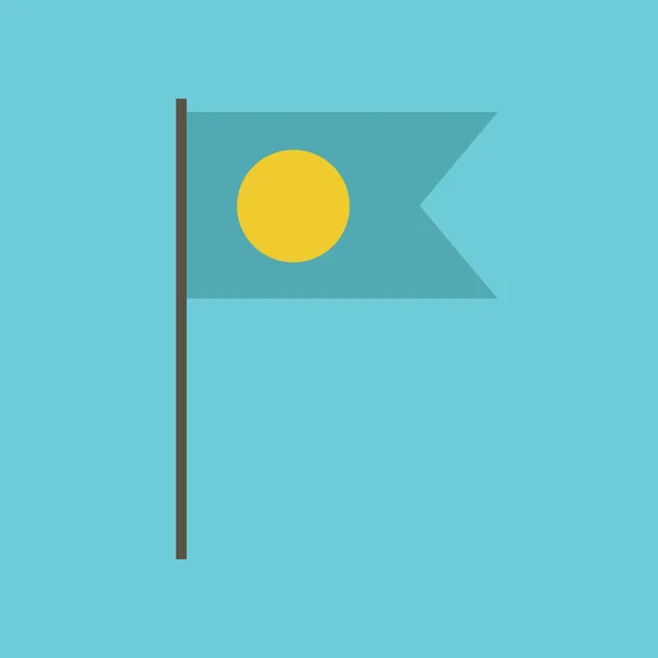 Icono Bandera Palau Diseño Plano Día Independencia Concepto Día Fiesta — Archivo Imágenes Vectoriales
