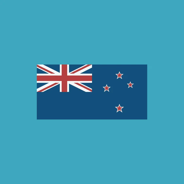 New Zealand Flag Ikon Fladt Design Uafhængighedsdag Eller Nationaldagskoncept – Stock-vektor