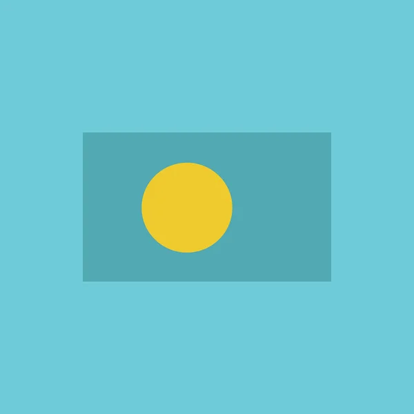 Palau Zászló Ikonra Lapos Design Függetlenség Napja Vagy Nemzeti Nap — Stock Vector