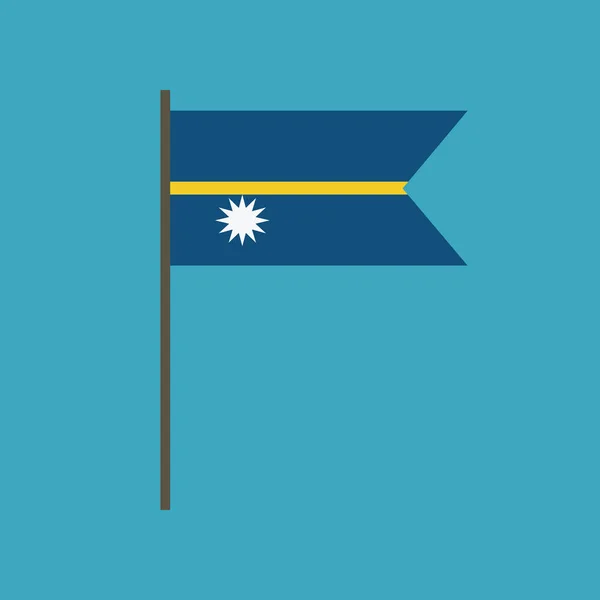 Nauru Vlagpictogram Platte Ontwerp Independence Day Nationale Dag Concept Vakantie — Stockvector