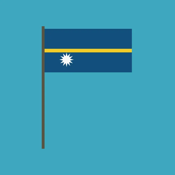 Nauru Flagge Symbol Flachem Design Unabhängigkeitstag Oder Nationalfeiertag Konzept — Stockvektor