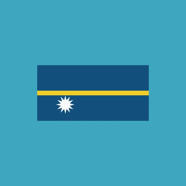 Nauru Vlagpictogram Platte Ontwerp Independence Day Nationale Dag Concept Vakantie — Stockvector