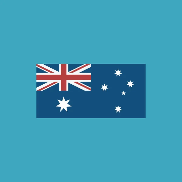 Icône Drapeau Australien Design Plat Fête Indépendance Concept Fête Nationale — Image vectorielle