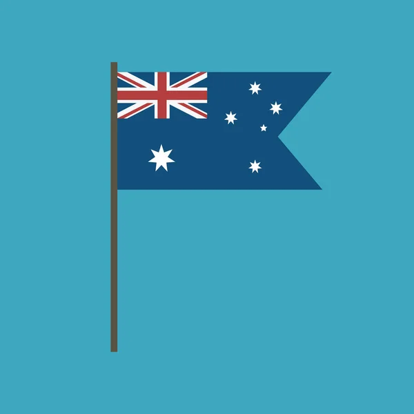 Australische Flagge Flachem Design Unabhängigkeitstag Oder Nationalfeiertag Konzept — Stockvektor
