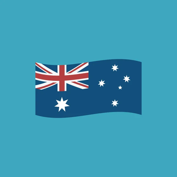 Australia Flag Icon Flat Design Independence Day National Day Holiday — Stock Vector