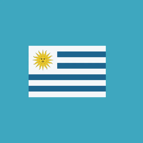 Icono Bandera Uruguay Diseño Plano Día Independencia Concepto Día Fiesta — Archivo Imágenes Vectoriales