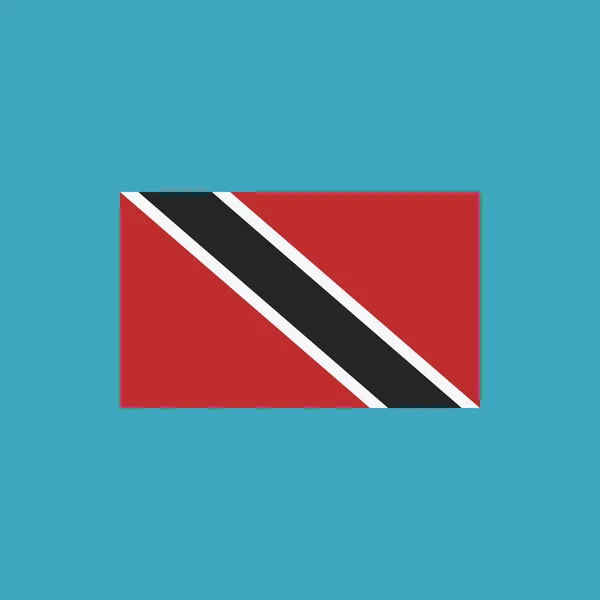 Trinidad Och Tobago Flaggikonen Platt Design Självständighetsdagen Eller National Dag — Stock vektor