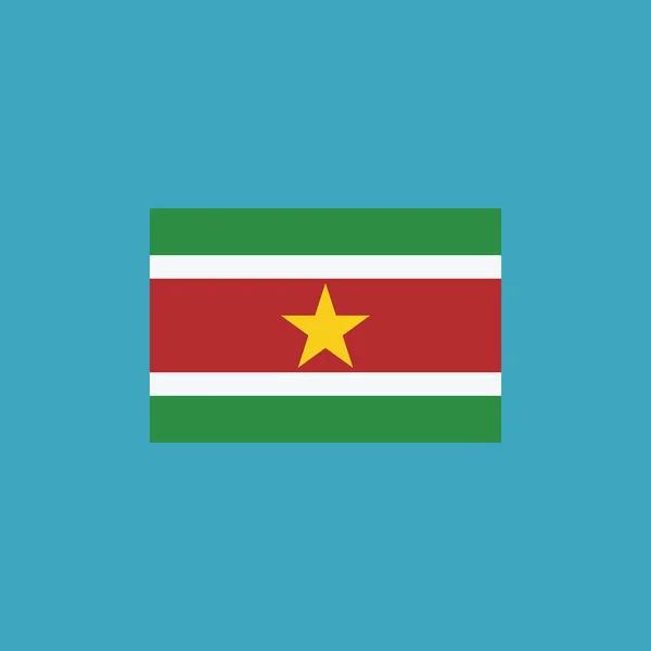 Ícone Bandeira Suriname Design Plano Dia Independência Conceito Feriado Nacional — Vetor de Stock