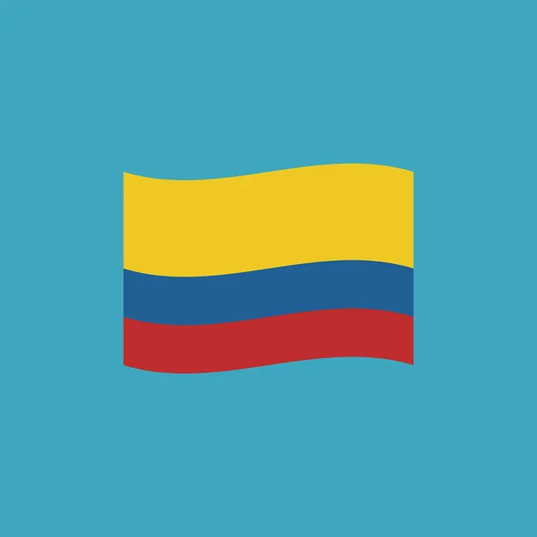 Kolumbianische Flagge Flachem Design Unabhängigkeitstag Oder Nationalfeiertag Konzept — Stockvektor