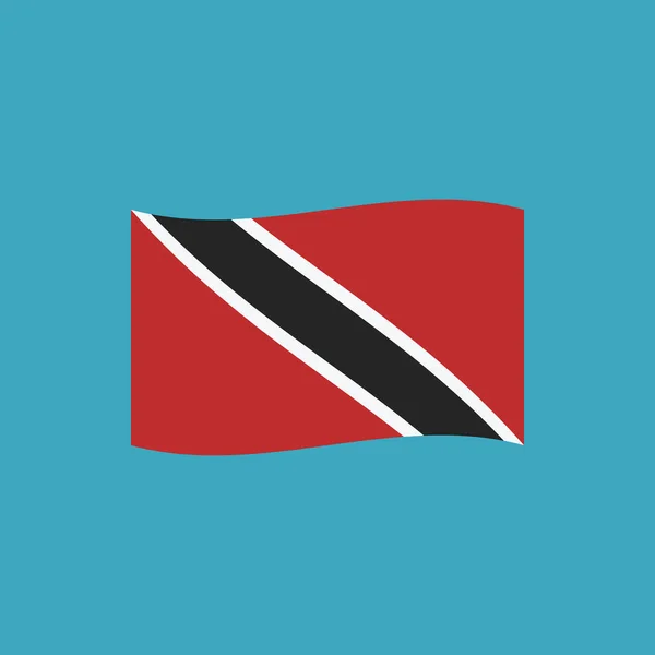 Trinidad Tobago Flag Icon Flat Design Independence Day National Day — Stock Vector